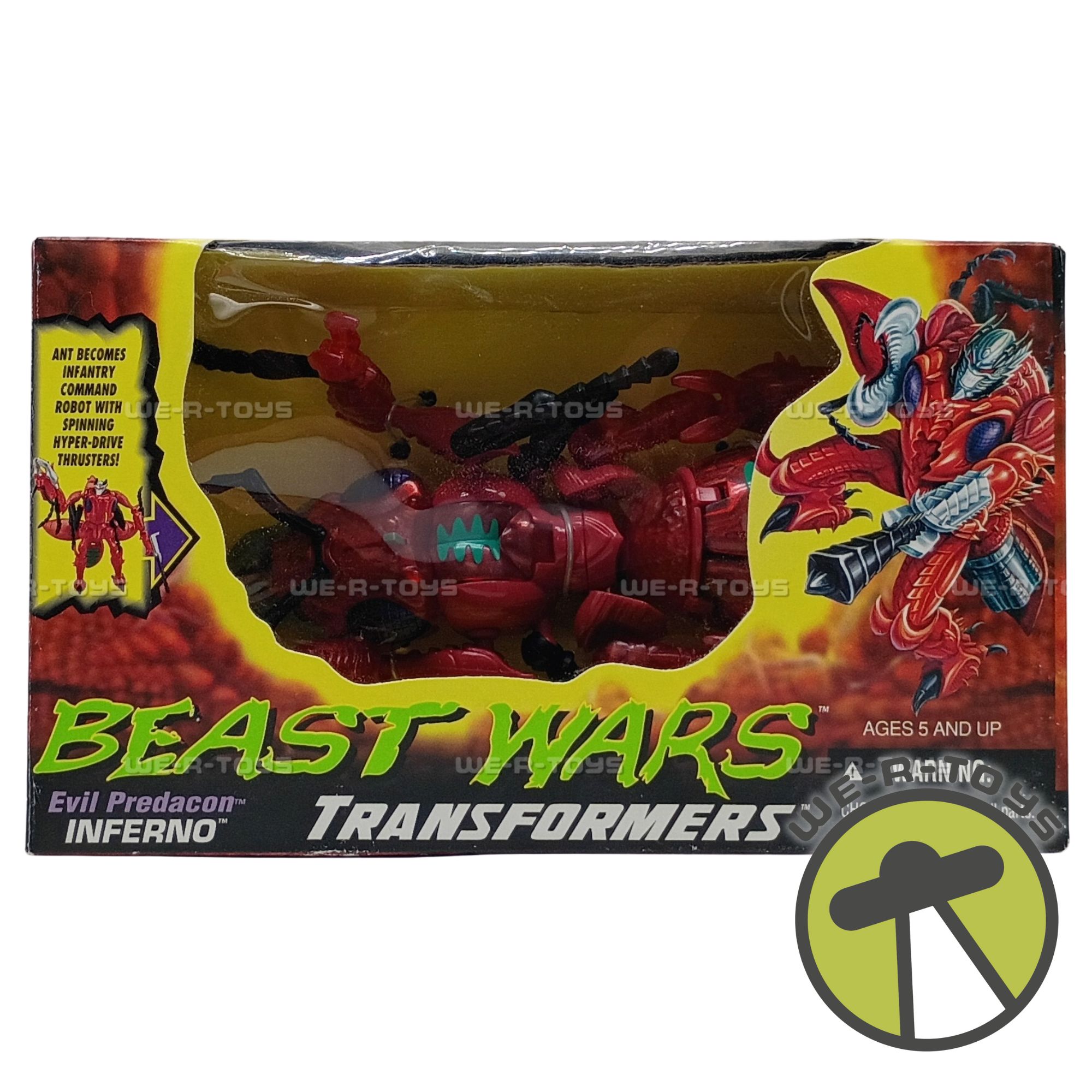 Transformers Beast Wars Evil Predacon Inferno Action Figure 1996
