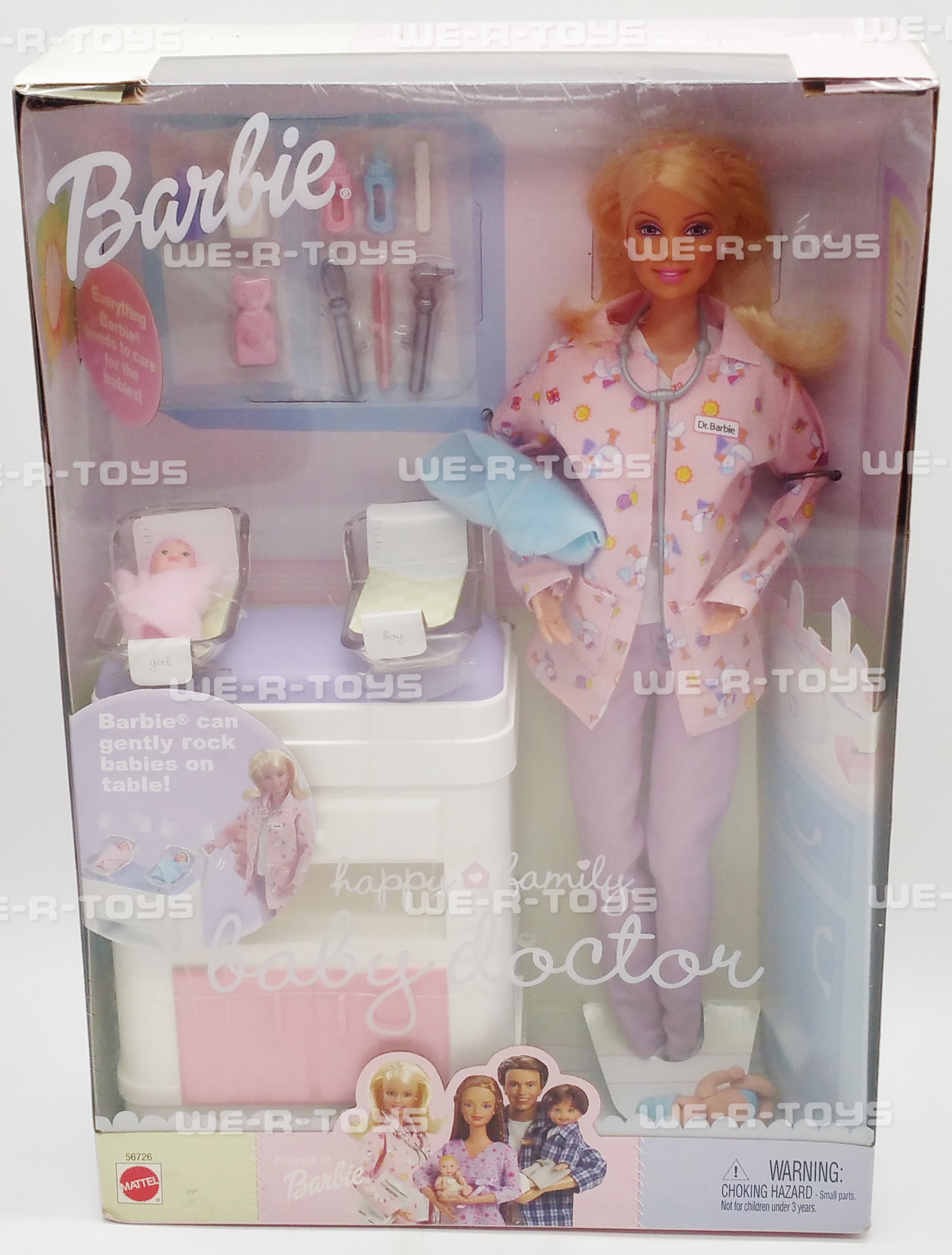 Barbie Happy Family Baby Doctor Doll & Table 2002 Mattel No. 56726