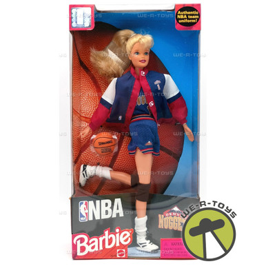 NBA Denver Nuggets Barbie Doll Blonde In Basketball Uniform 1998
