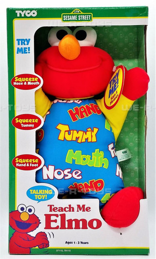 Teach Me Elmo 13" Plush Talking Doll 1996 Tyco Sesame Street No 1