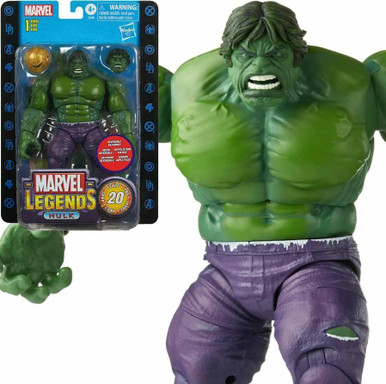 MARVEL LEGENDS HULK フィギュア 20周年　ハズブロ Amazon.com: Marvel Legends 20th Anniversary Retro Hulk 6