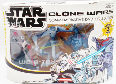 Star Wars Clone Wars Sith Attack Pack Figures Cartoon Network Hasbro 2005  NRFB