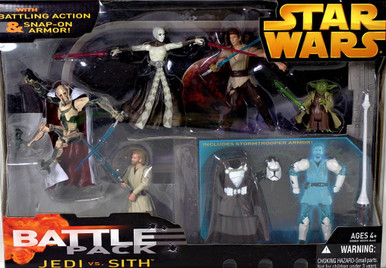 Star Wars Battle Pack Jedi vs. Sith Action Figure Set 2005 Hasbro