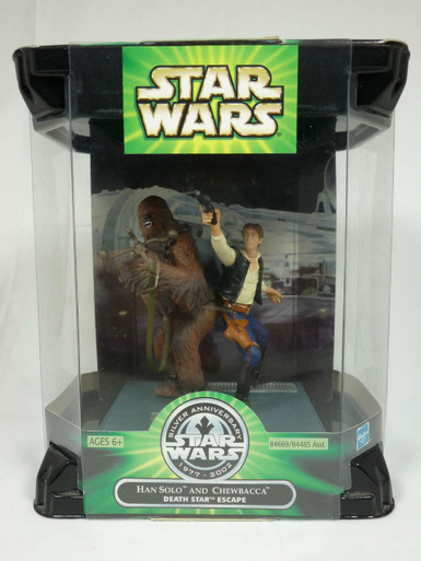 Figurine Star Wars Hasbro 2002 - Han Solo & Chewbacca (Silver Anniversary 1977-2002)