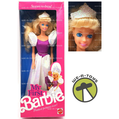 My First Barbie Doll Prettiest Princess Ever Blonde 1989 Mattel No