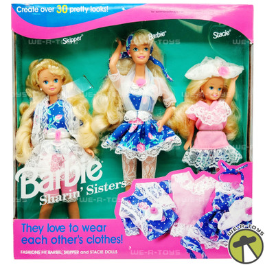 Barbie Sharin' Sisters Gift Set Barbie Skipper & Stacie Dolls 1992 Mattel 10143