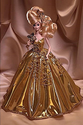 green emerald velvet dress Sequin golden dress for barbie dolls – The Doll Tailor