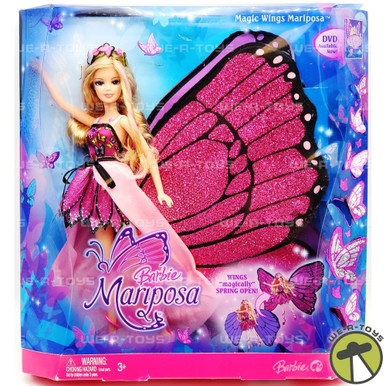 Barbie Magic Wings Mariposa Butterfly Fairy Doll 2007 Mattel