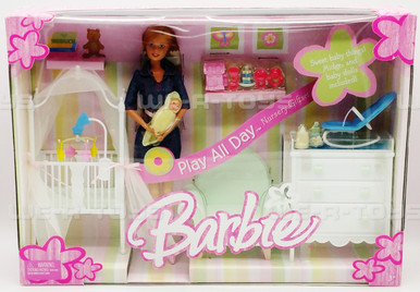 Barbie Play All Day Nursery Giftset with Midge and Baby 2004