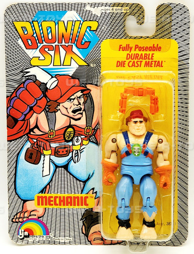 Bionic Six Mechanic Fully Poseable Die Cast Metal Action Figure 1986 ...