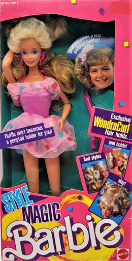 Style Magic Barbie Doll with WondraCurl Hair 1988 Mattel