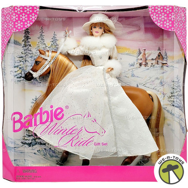 ■バービー　馬　ホースギフトセット　98年 Barbie WINTER Ride Barbie Winter Ride Gift Set with Horse & Doll Gift Set 1998 Mattel