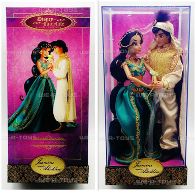 Disney Fairytale Designer Collection Jasmine and Aladdin Dolls 2013 NEW