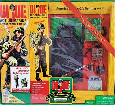 Gi Joe 30th Commerative Action Marine V1 1994 complet loose + stand