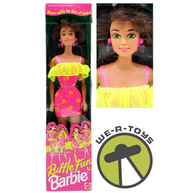 Barbie Ruffle Fun Ruffle Fun Brunette Barbie Doll 1994 Mattel 12435 - We-R-Toys