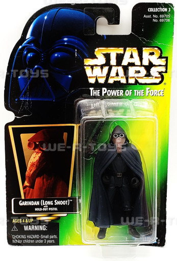 Star Wars Power of the Force Garindan (Long Snoot) Figure Green Card Holo  NRFP