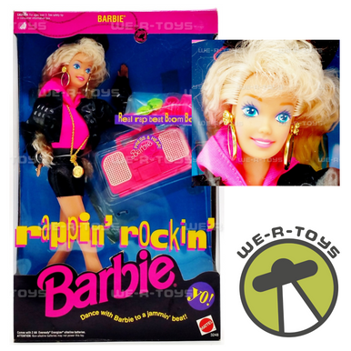 Rappin' Rockin' Barbie Doll w Working Boom Box 1991 Mattel 3248