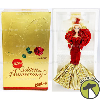 Golden Anniversary Porcelain Barbie Doll 50th Anniversary Mattel