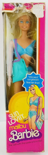 Barbie Sun Lovin Malibu Barbie With Peek A Boo Tan 1978 Mattel No 1067 Nrfb We R Toys 