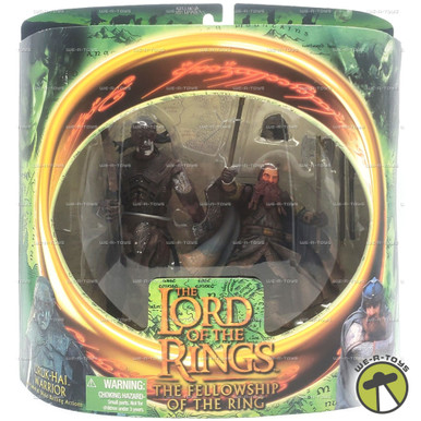 Lord of the Rings Uruk-Hai Warrior vs. Gimli Figures 2001 Toy Biz 81048 ...