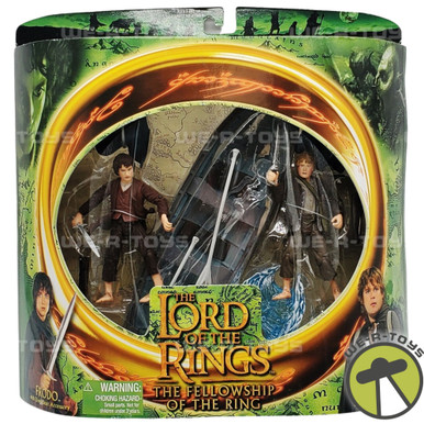 Lord of the Rings Frodo & Samwise Gamgee with Elven Boat 2001 Toy Biz ...