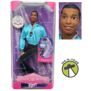 Olympic USA Skater Ken Barbie Doll African American 1997 Mattel