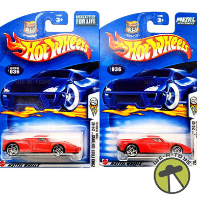 Hot Wheels Lot of 2 Red Enzo Ferrari 2003 First Editions Die Cast ...