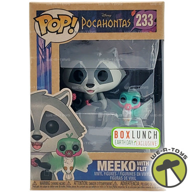 Funko Pop DISNEY POCAHONTAS MEEKO WITH FLIT # 233 BOX LUNCH EARTH DAY EXCLUSIVE