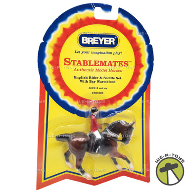 Breyer Stablemates English Rider & Saddle Set With Bay Warmblood ...