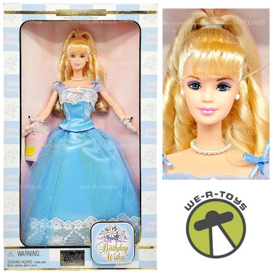 navy blue dress for baby girl 2000 Birthday Wishes Barbie Blue Dress AA – Toy Sisters main image 0