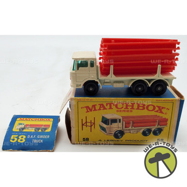 Vintage Matchbox Lesney DAF Girder Truck Box #58 England w