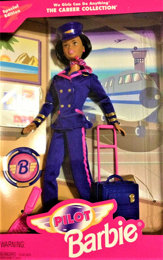 Pilot Barbie African American We Girls Can Do Anything Career Collection  1997