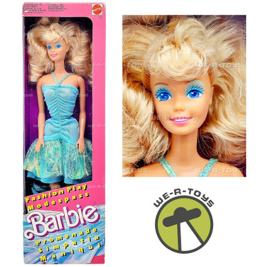 Fashion Play Barbie Doll in Blue Dress 1988 Mattel 1380 - We-R-Toys
