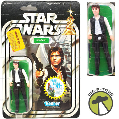 Star Wars A New Hope Han Solo Figure 20-Back w/ Offer 1977 Kenner