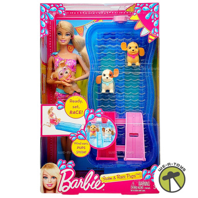 Barbie Swim and Race Pups Playset 2012 Mattel X8404 - We-R-Toys