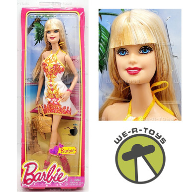 Barbie Fashionista Doll White Floral Dress 2013 Mattel BHY13 - We-R-Toys