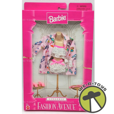 Barbie Fashion Avenue Lingerie Doll Fashion Pajama & Robe Set 1997