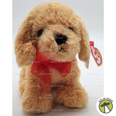 Ty Beanie Baby Pudding the Dog with Red Ribbon Plush 2006 - We-R-Toys