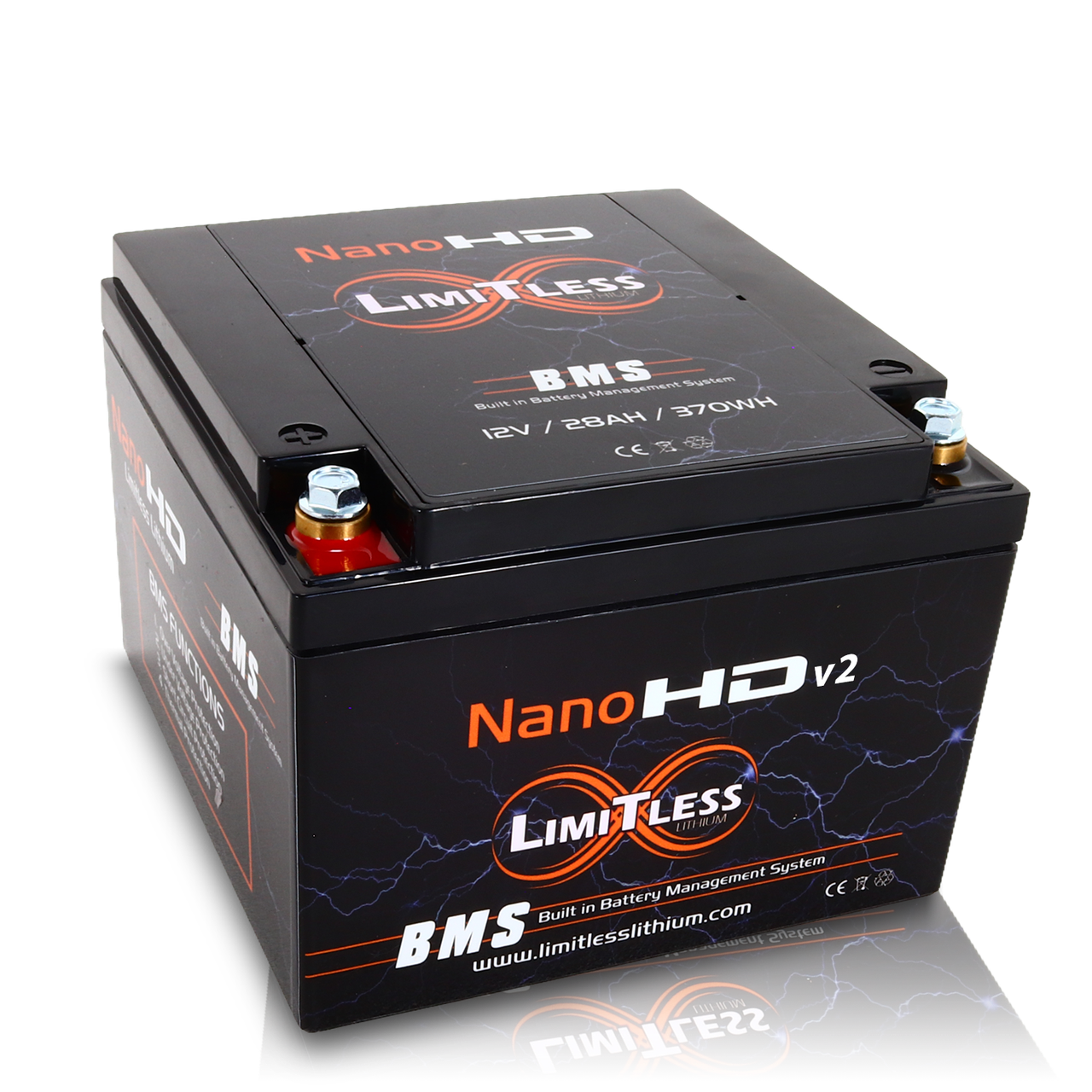 Nano -HDv2 30AH Motorcycle / Power sports Battery - Limitless Lithium