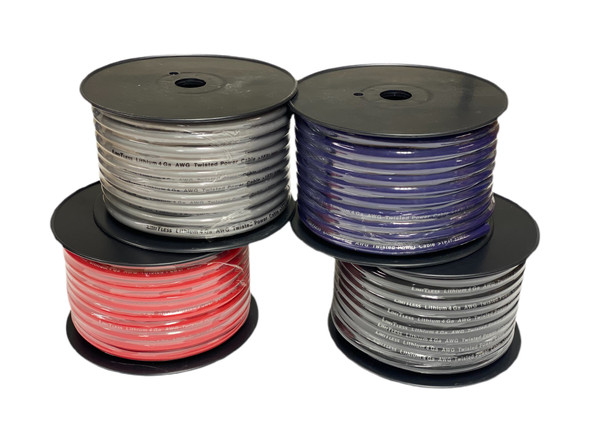 Limitless Lithium 4 Gauge Silver Tinned OFC Power Wire - 100' spool