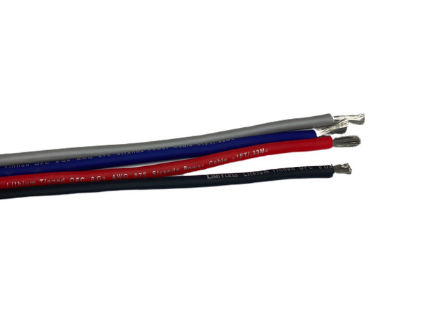 Limitless Lithium 8 Gauge CCA Power Wire - BY THE FOOT