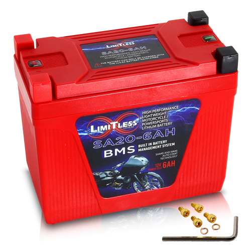 akiページ Shake Awake 20 Case 6Ah Smart Motorcycle battery - Limitless Lithium