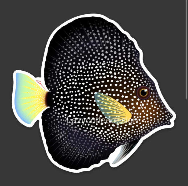 Gem Tang Sticker by Lazy Coffee Design