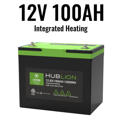 12V 100AH LifePO4  With Integrated Heating