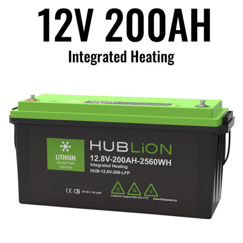12V 200AH LifePO4  With Integrated Heating
