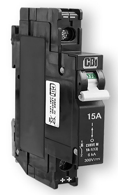 Midnite Solar 15A thru 50A 300VDC Single Poll Breaker MNEPV30xx-0-1PP Din Rail Mounted