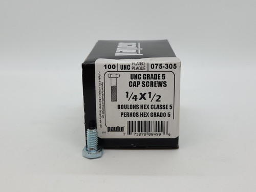 Paulin Hex Head Bolt 1/4" × 1/2" – Zinc Plated – 100 Pack