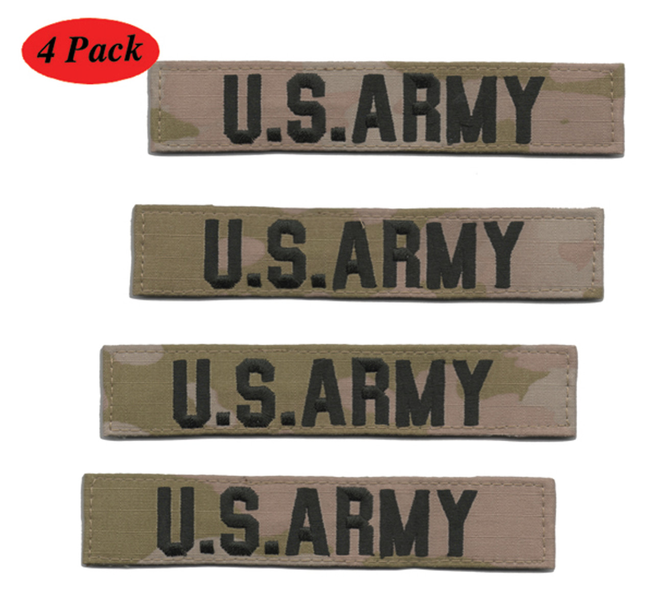 OCP U.S. ARMY Name Tapes with Hook Fastener - (4 Pack)