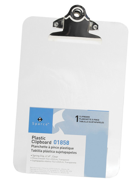 Plastic Clipboard 6 X 9