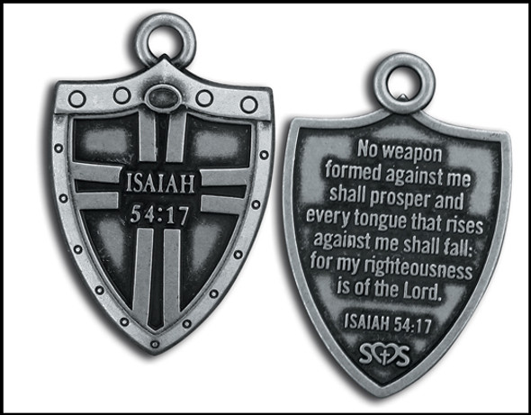 Isaiah 54:17 Shield Necklace